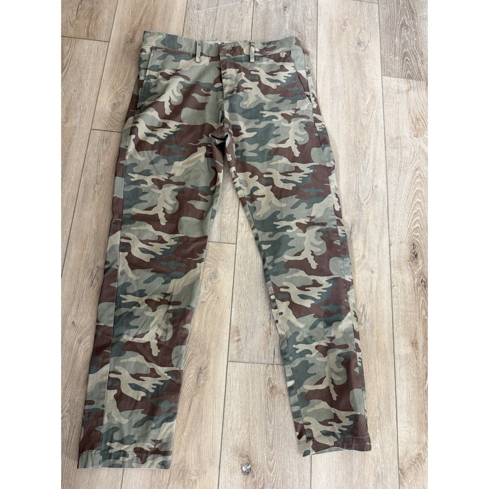 Men's Dockers Alpha Khaki Chino Pants Camo Camouflage Green Slim Sz 32x30